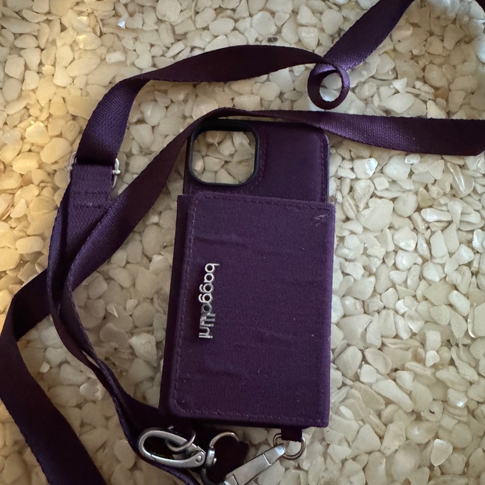 Baggallini Purple iPhone 14 Case with Strap